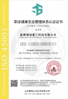 职业健康管理体系认证证书
